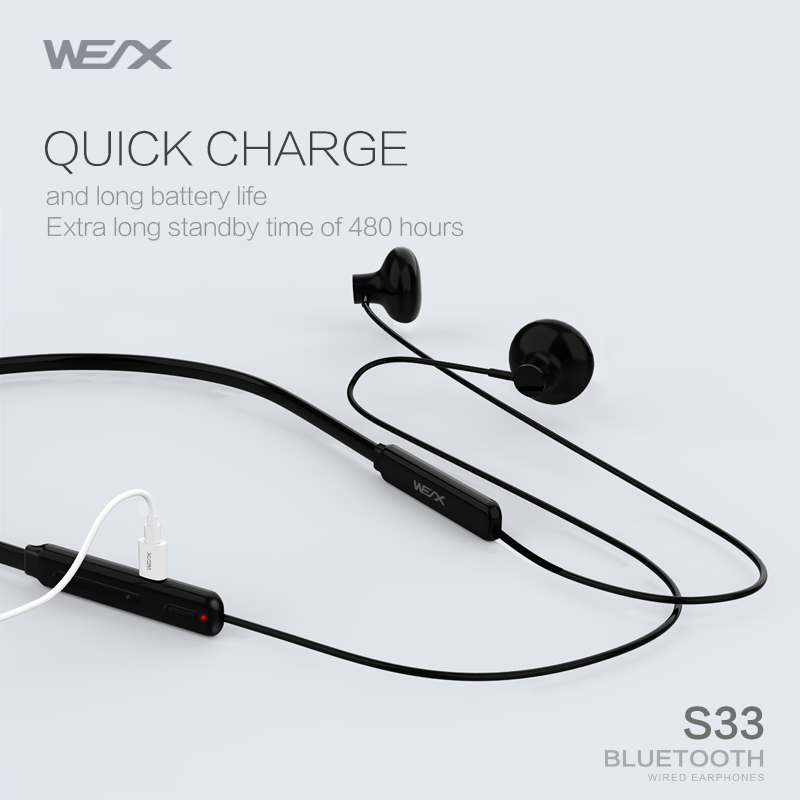 Fone de ouvido Bluetooth WEX-S33