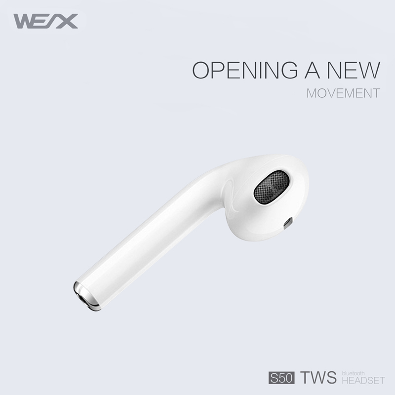 Fones de ouvido WEX S50 TWS, verdadeiros fones de ouvido estéreo sem fio